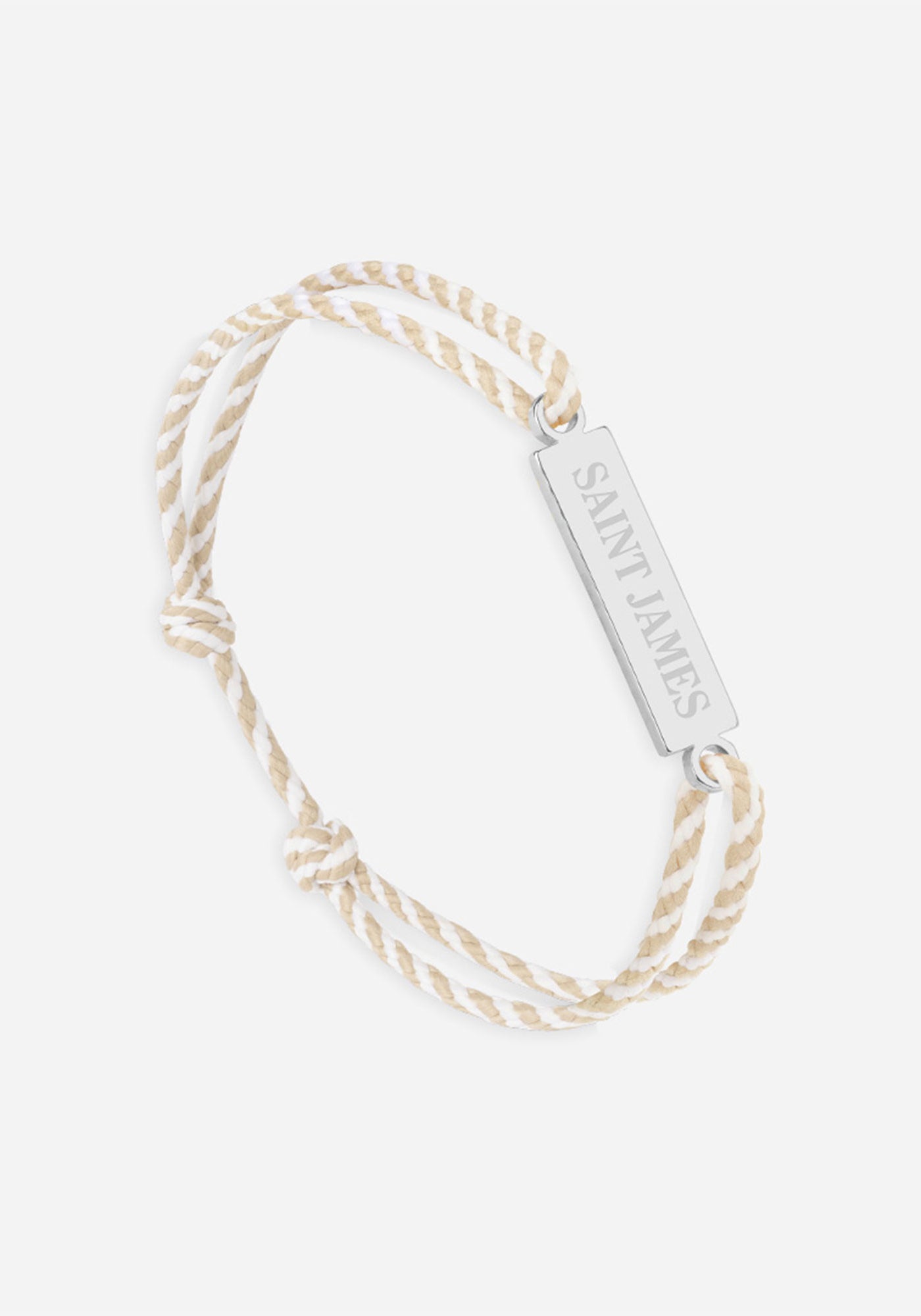 Bracelet Logo x Le Vent à la Française (ARGENT/RAYE BLANC/BEIGE)