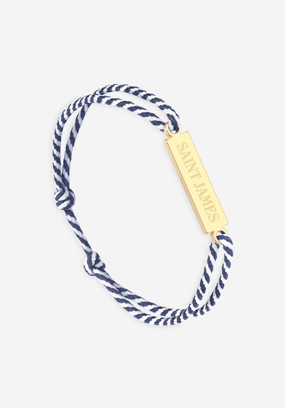 Bracelet Logo x Le Vent à la Française (OR/RAYE BLANC/MARINE)