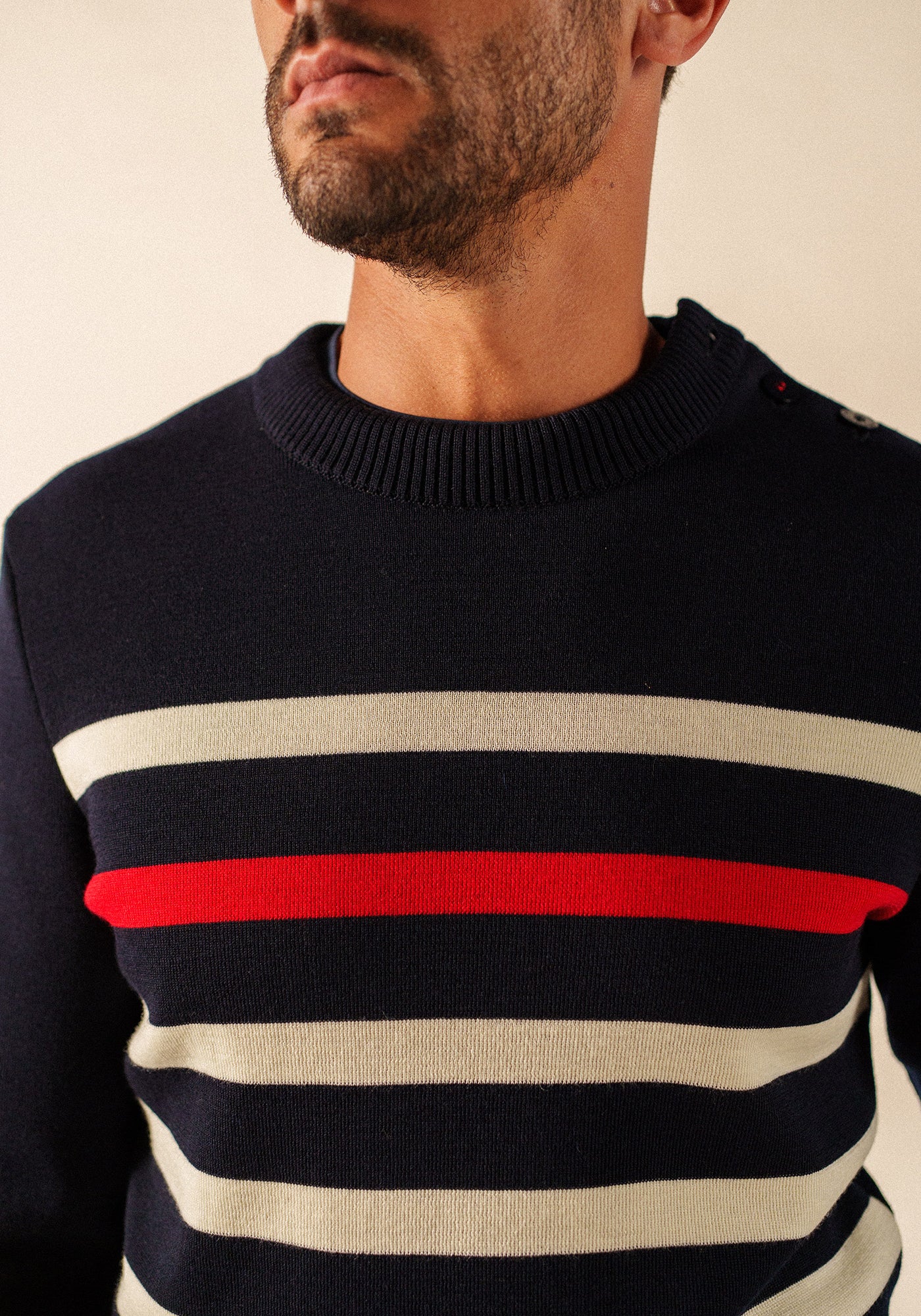 Pull Pezenas (NAVY/ECUME/TULIPE)