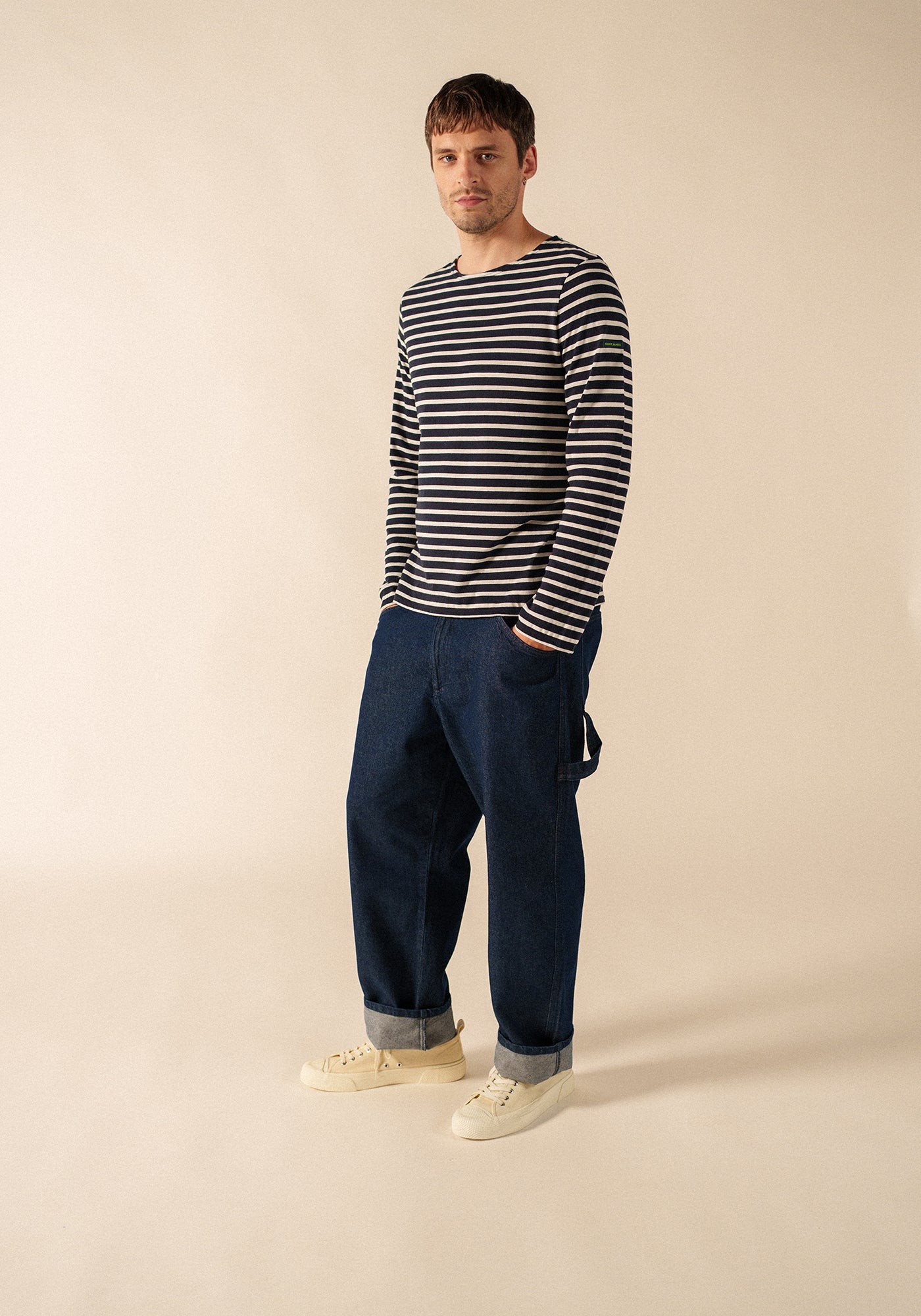 Marinière Minquiers Phospho - en coton (NAVY/PHOSPHORESCENT)