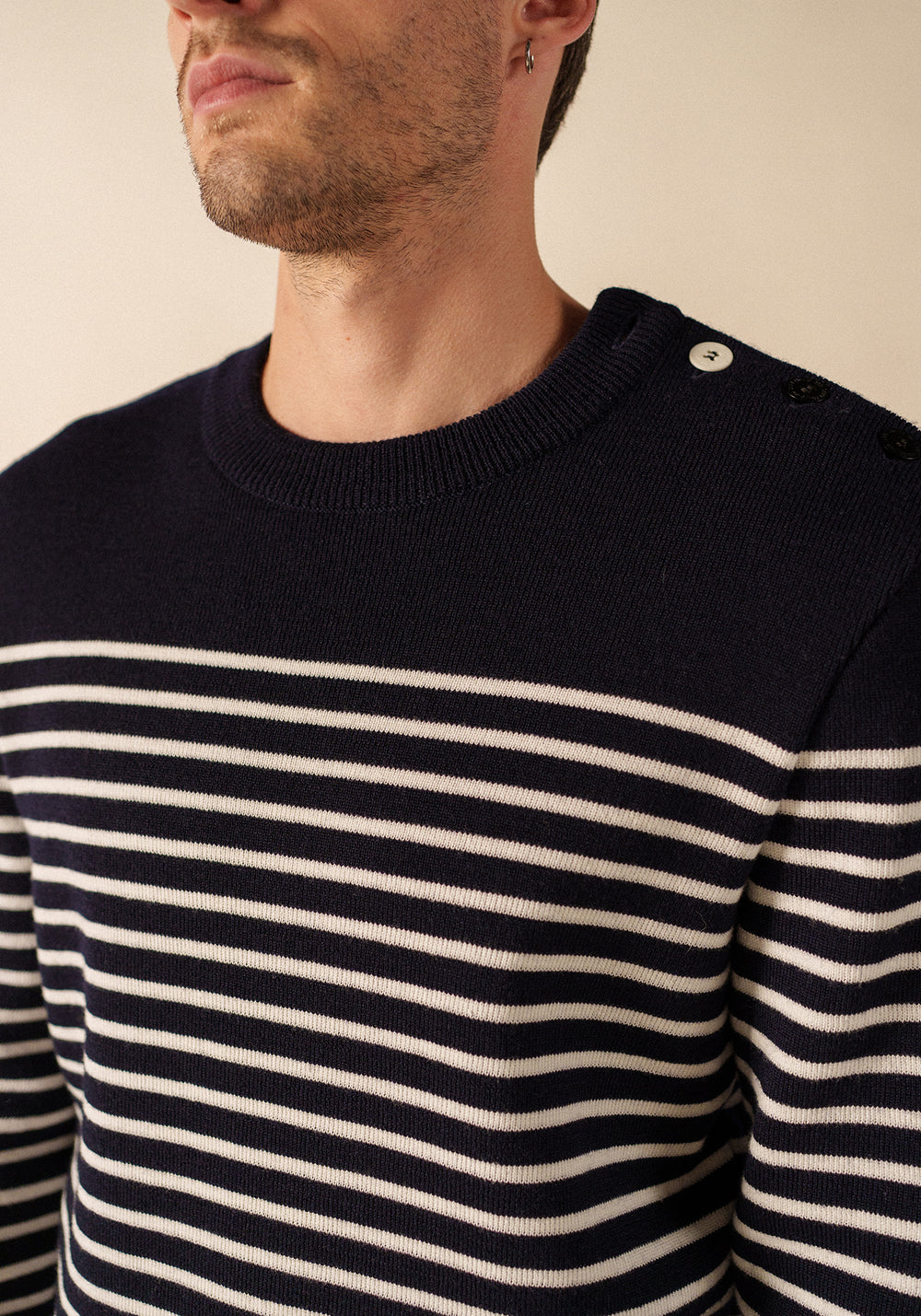 Pull marin Binic Phospho - en laine (MARINE/PHOSPHORESCENT)