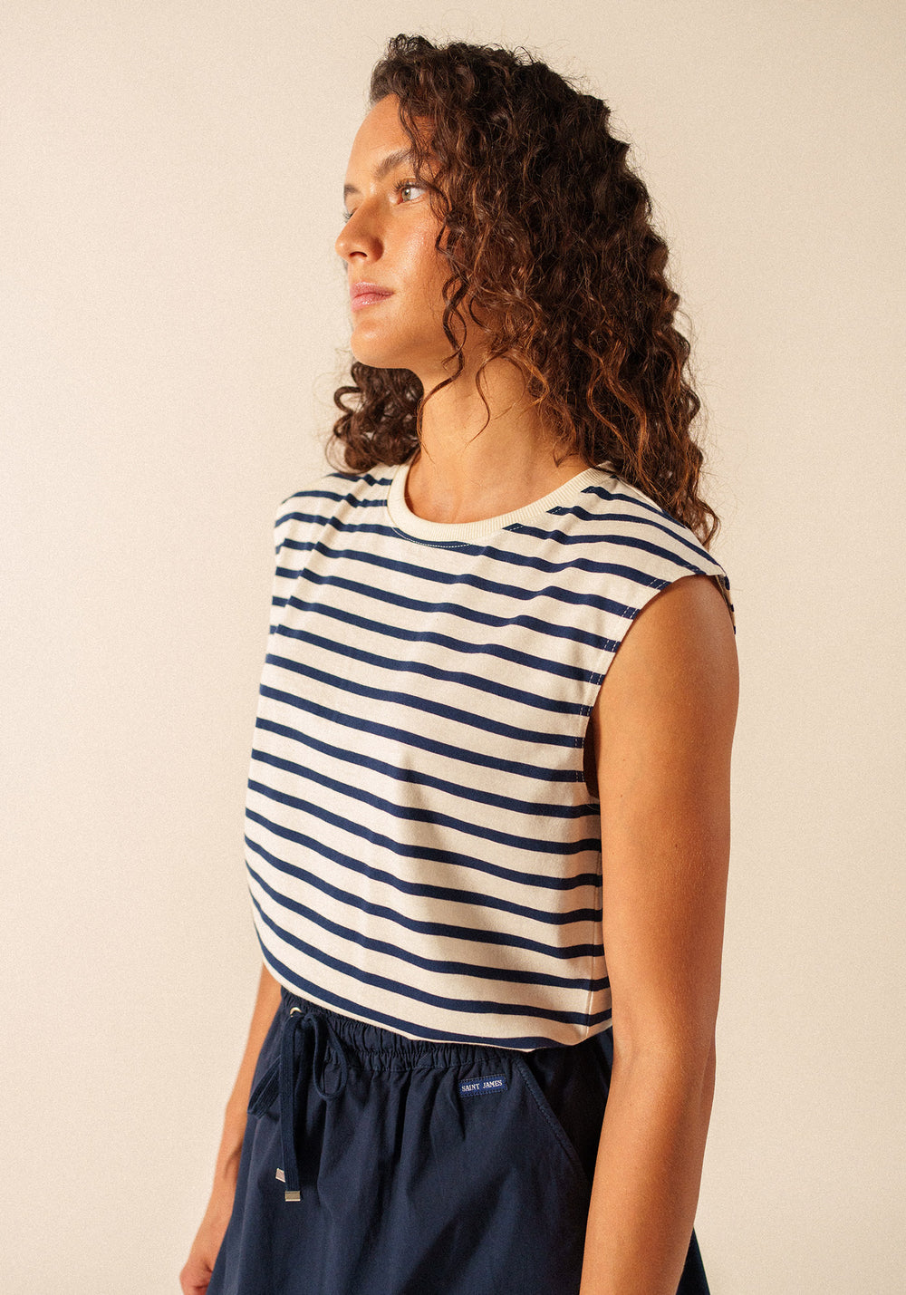 T-shirt Banyuls (ECRU/MARINE)