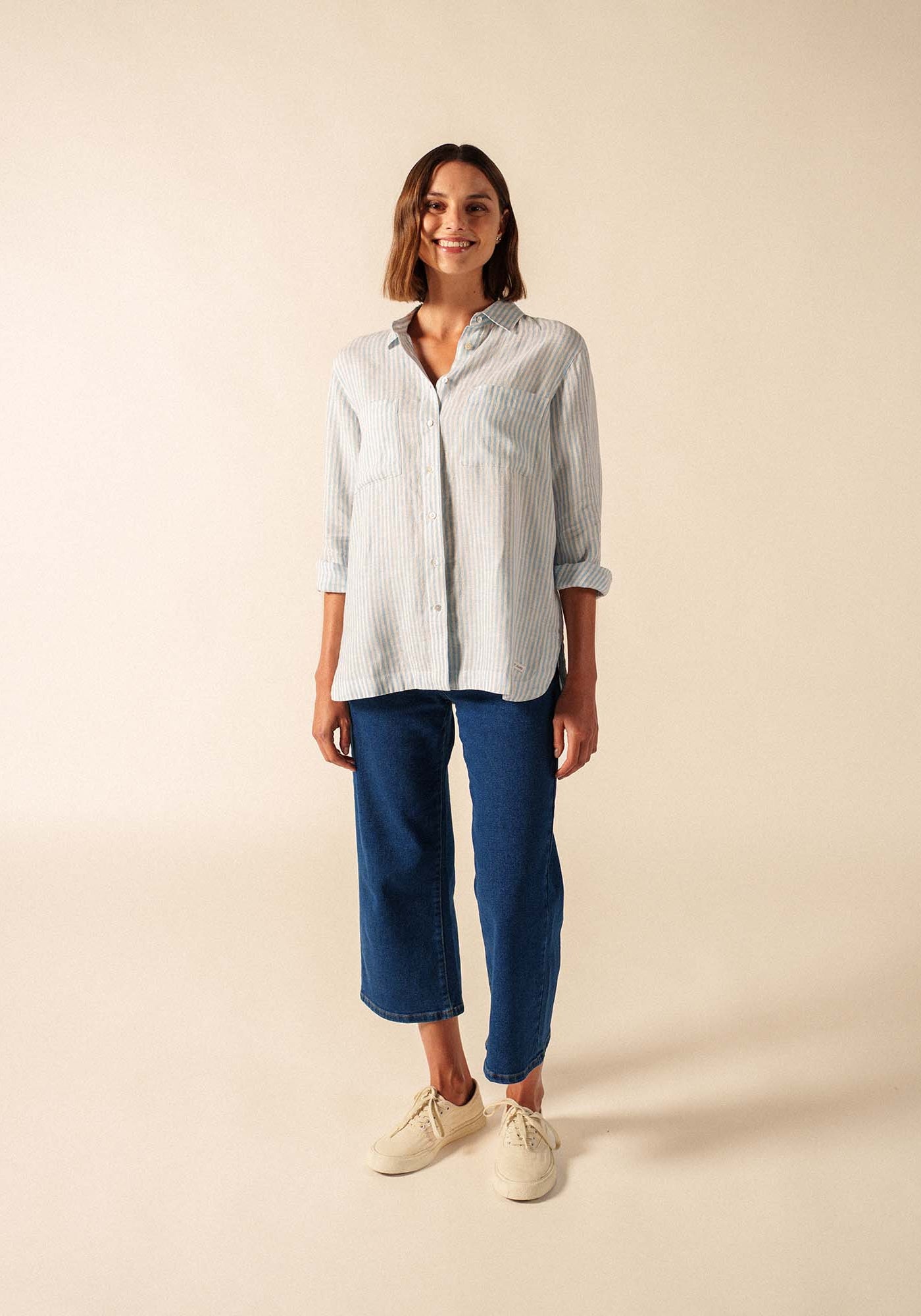 Chemise Charline (BLANC/CIEL)