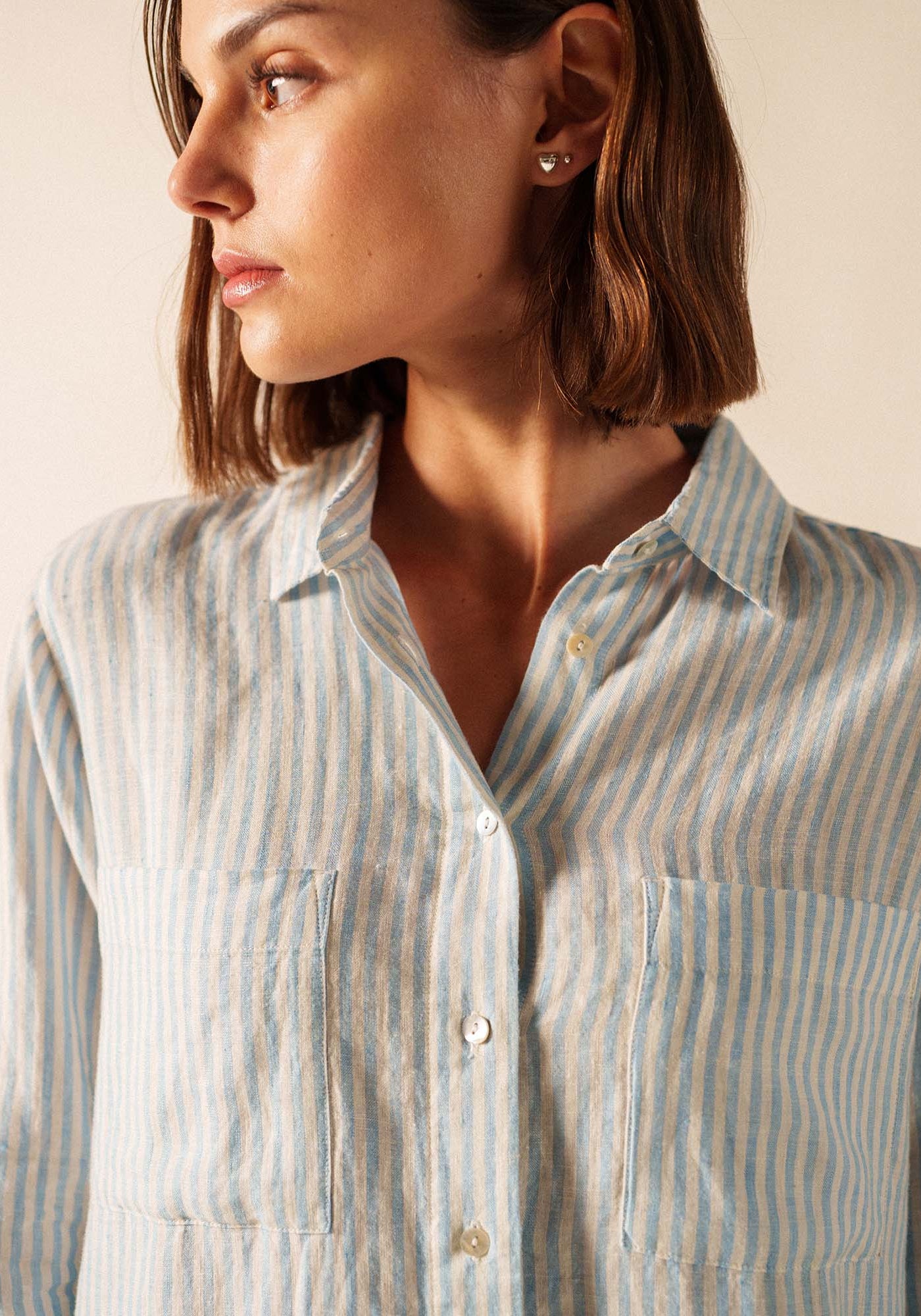 Chemise Charline (BLANC/CIEL)