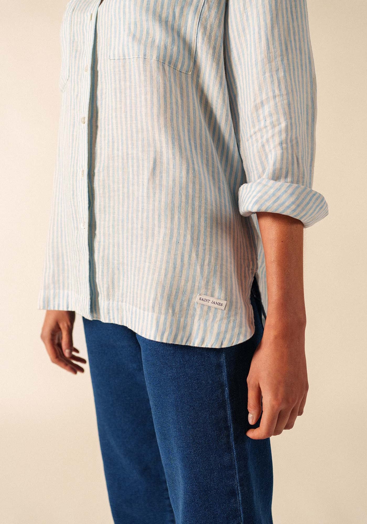 Chemise Charline (BLANC/CIEL)