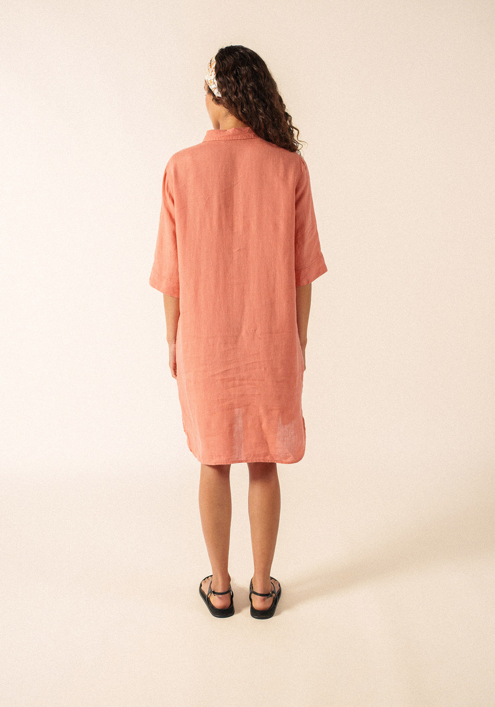 Robe Léonie lin (ARGILE)