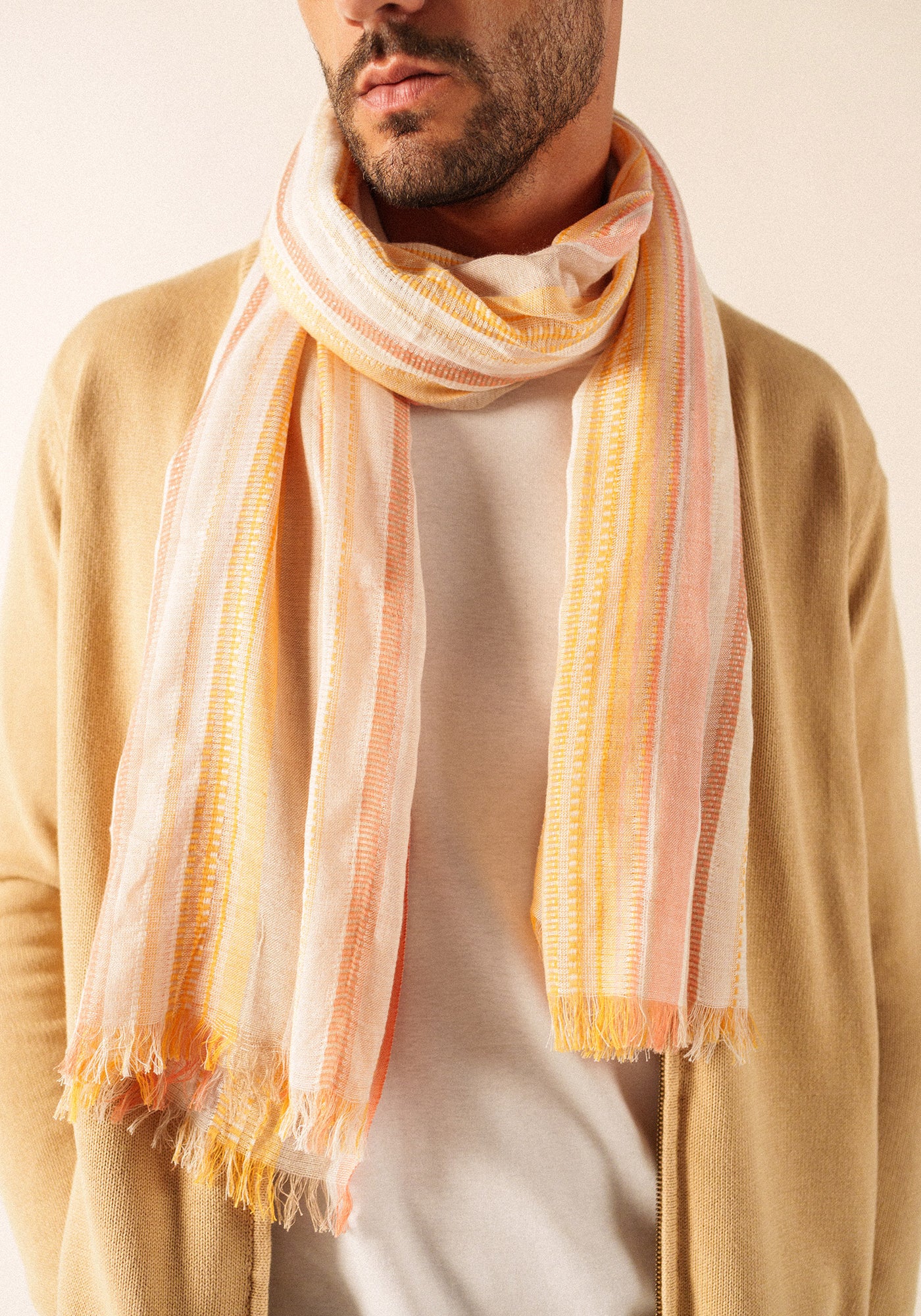 Foulard rayé multicolore (TERRES MELEES)