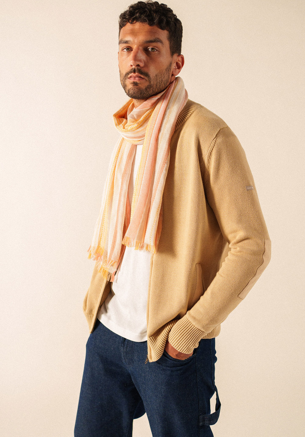 Foulard rayé multicolore (TERRES MELEES)