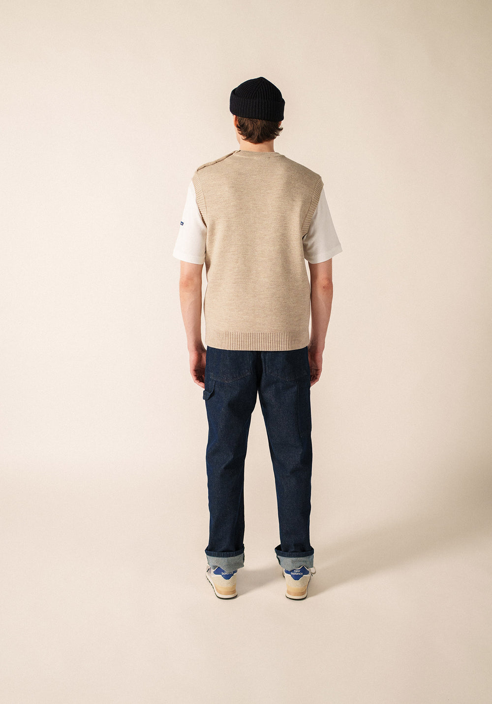 Pull Cancale sans manches (BEIGE)