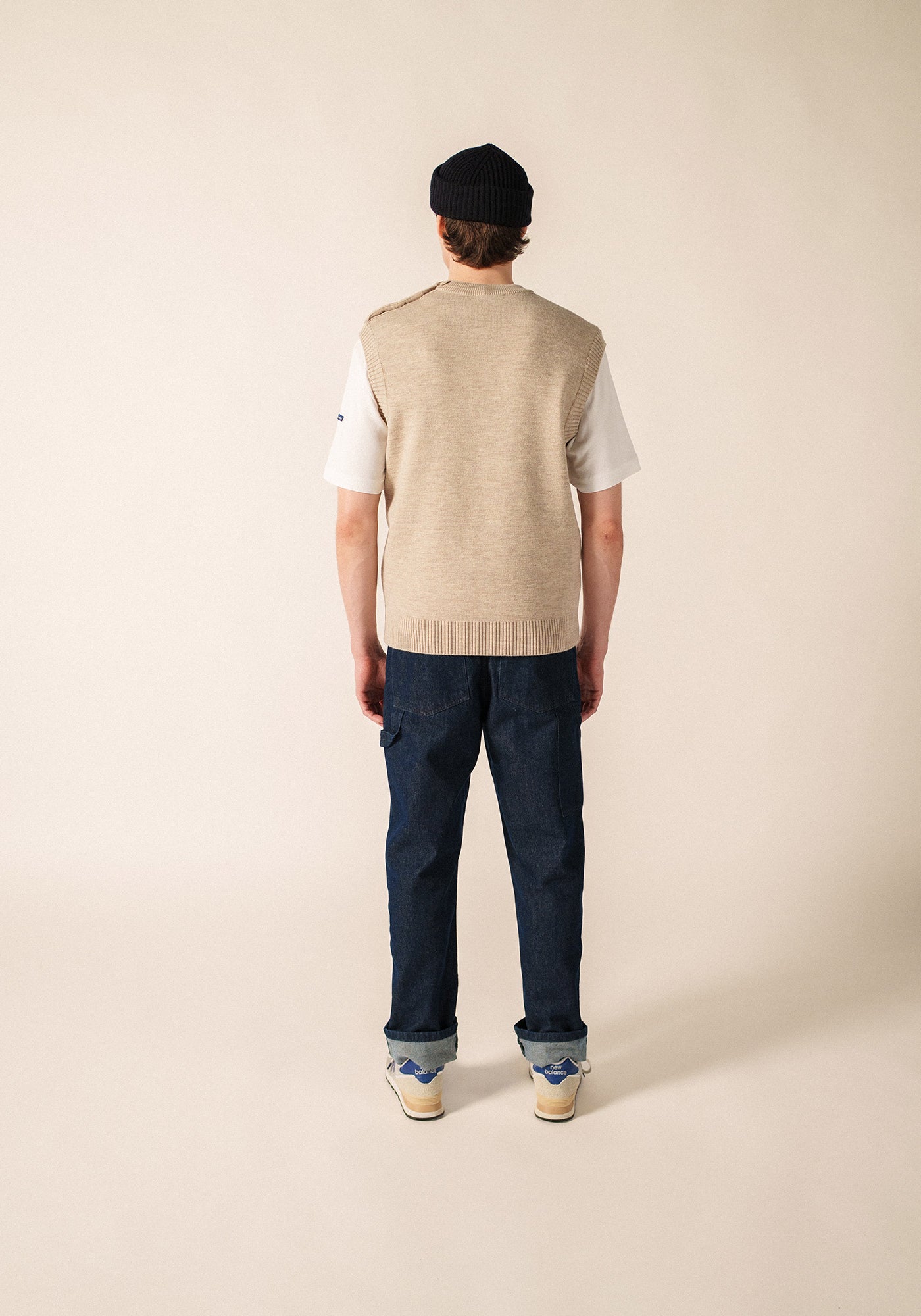 Pull Cancale sans manches (BEIGE)