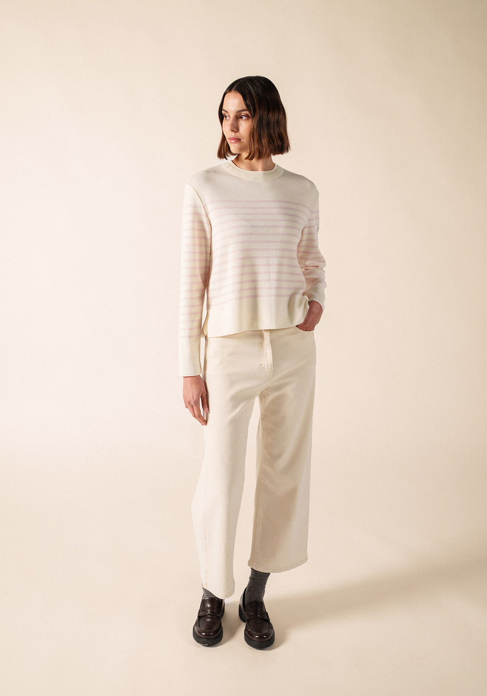 Pull Aulon (BLANC/AUSTRAL)