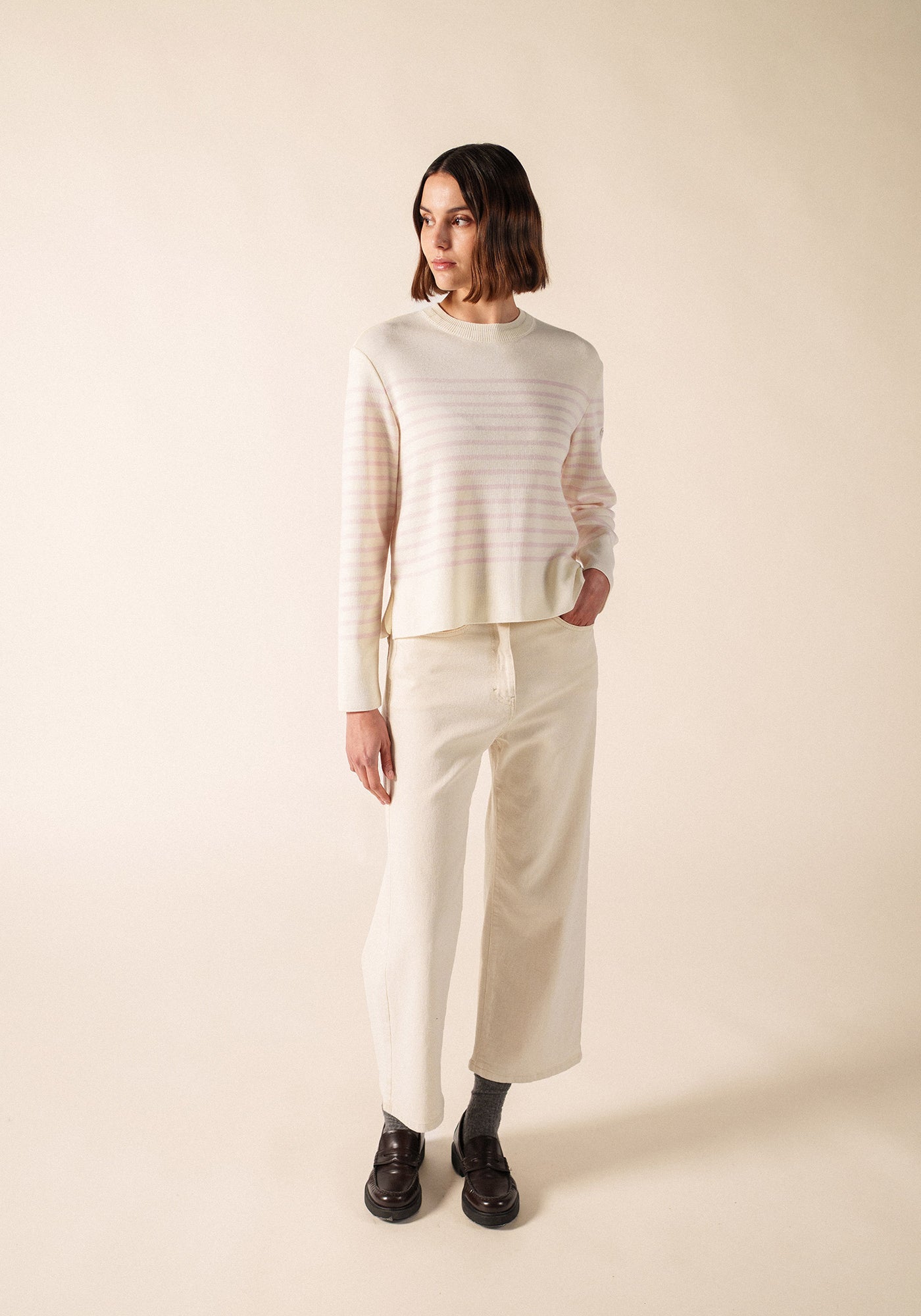 Pull Aulon (BLANC/AUSTRAL)
