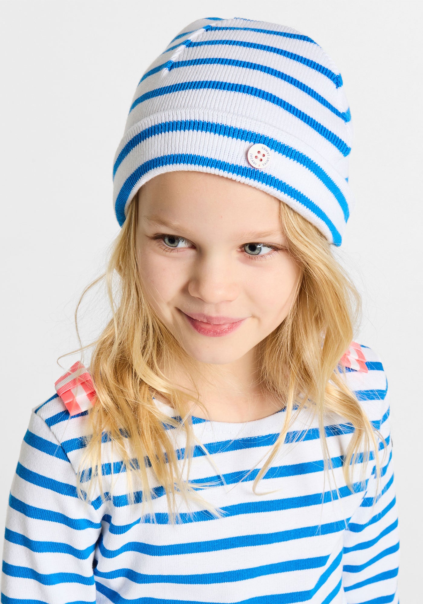 Bonnet enfant x Jacadi (BLANC/BLEU RIVAGE)