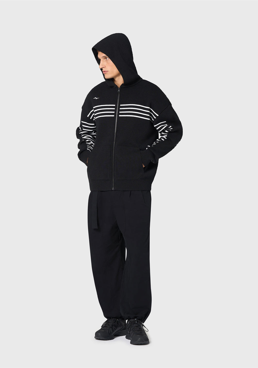 Sweat à capuche Kobourg - SAINT JAMES x AVNIER (NOIR/PHOSPHO)