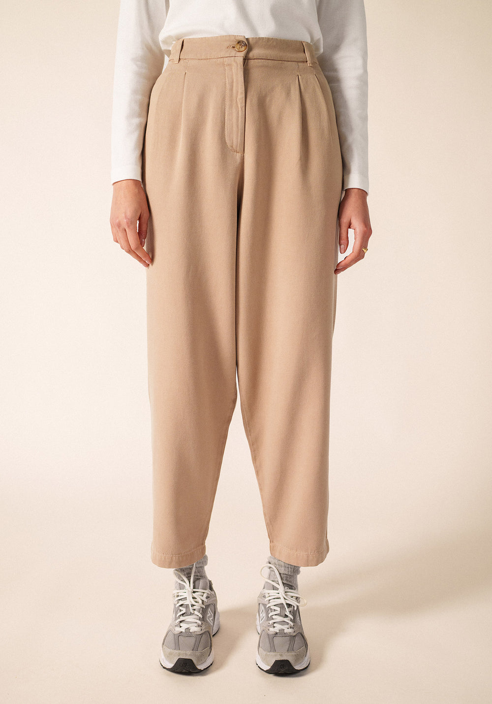 Pantalon Barrel (BEIGE FONCE)