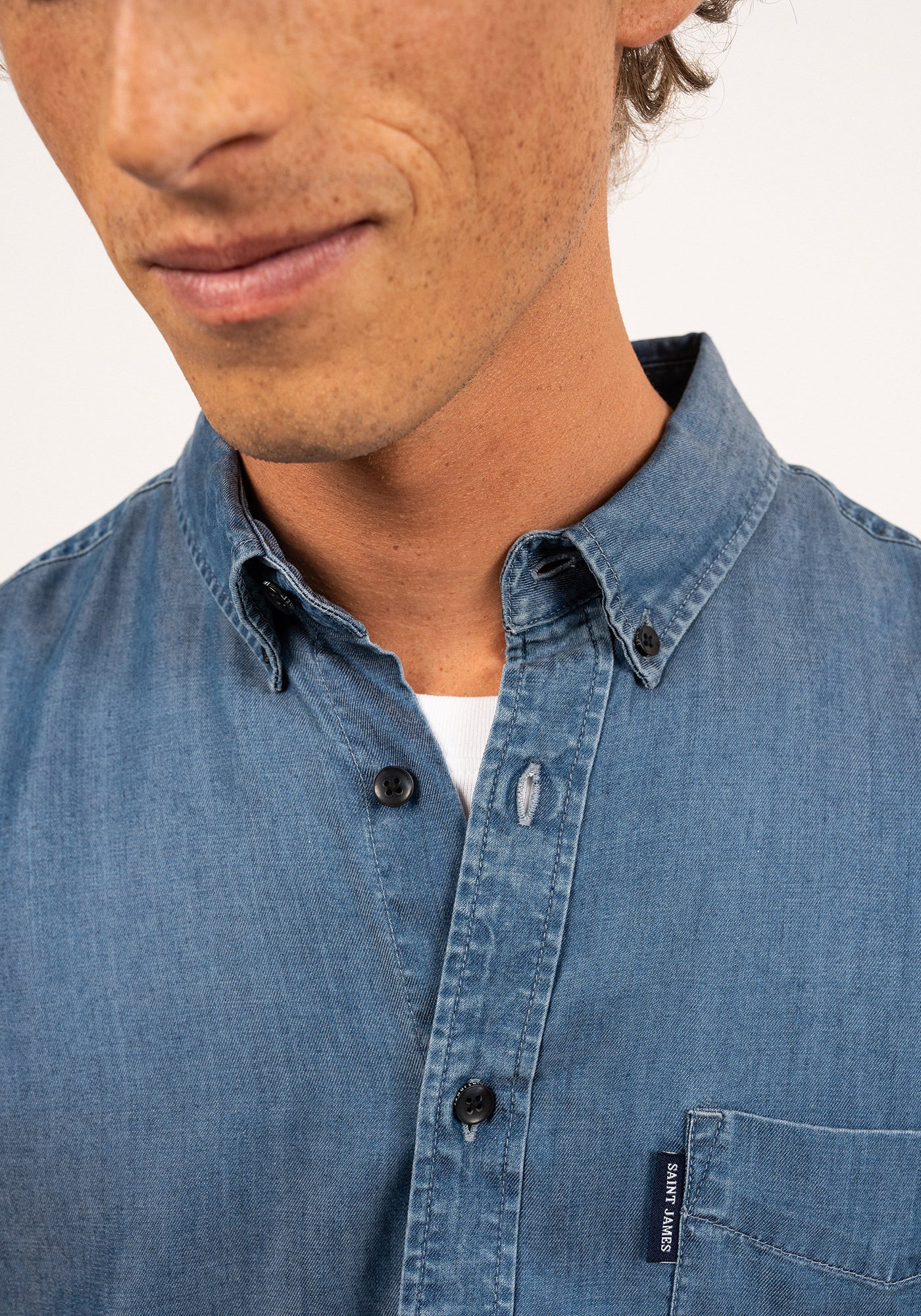Chemise manches longues Frederic - en chambray (CHAMBRAY)