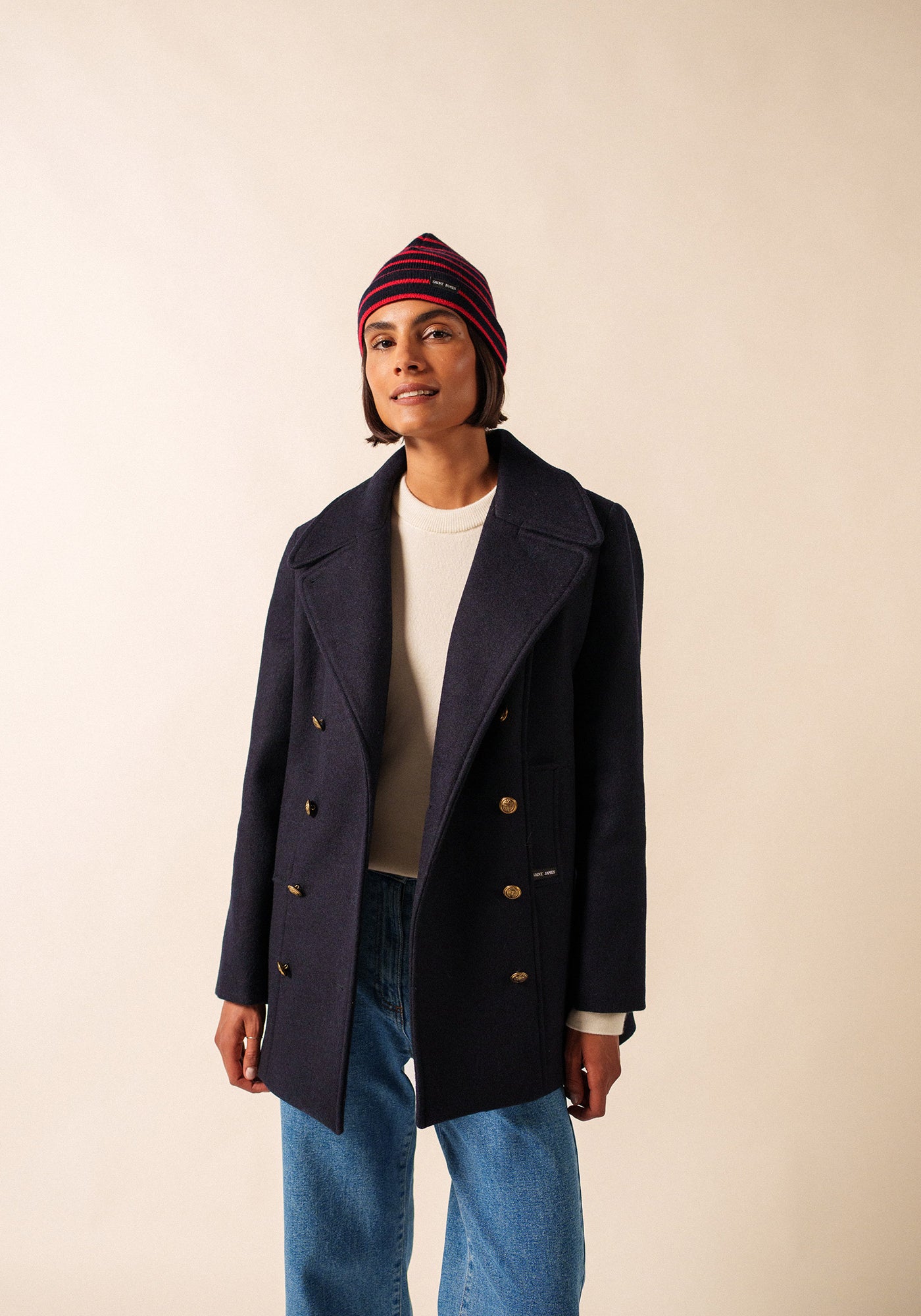 Bonnet marin Cartier - rayé (NAVY/TULIPE)