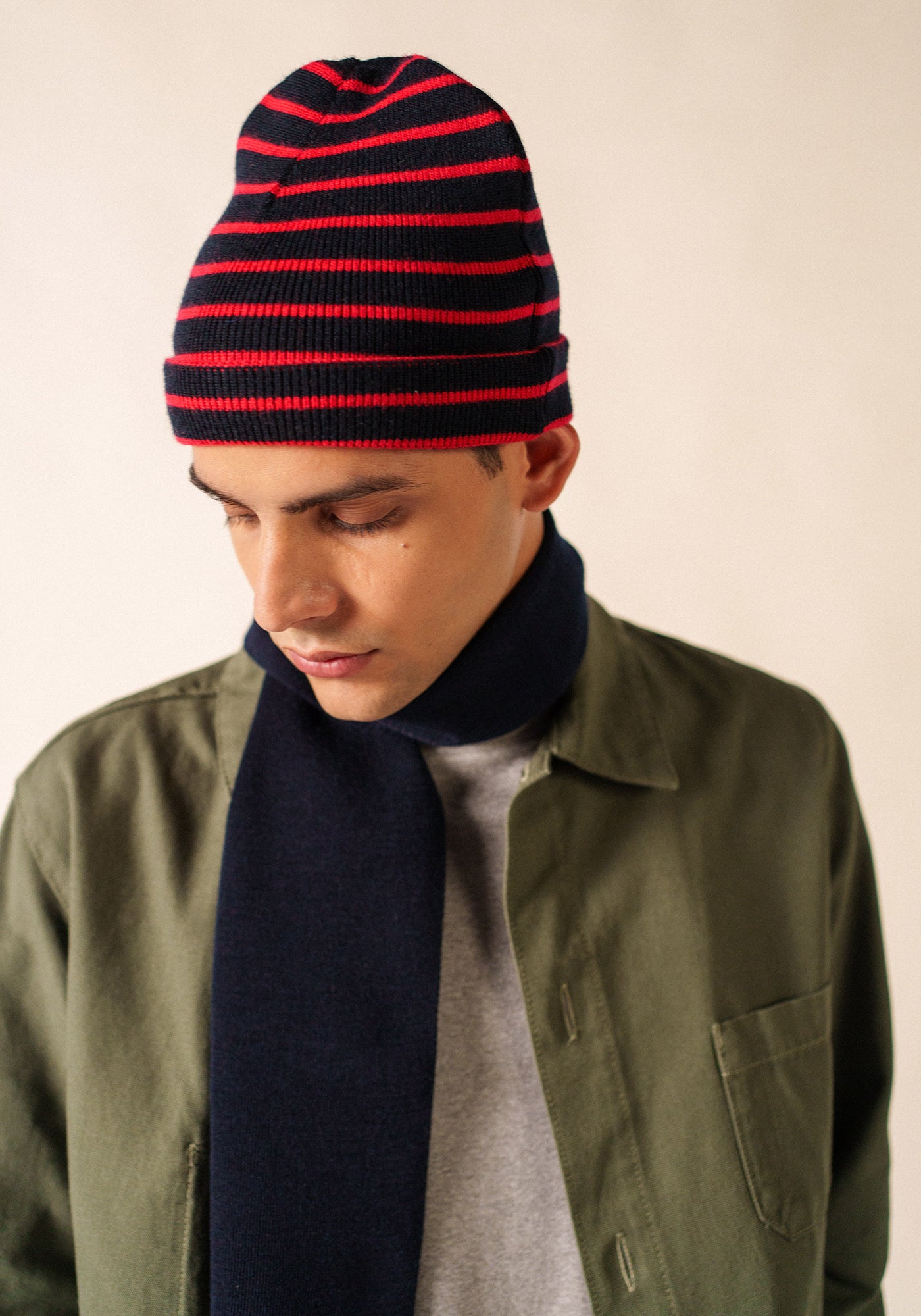 Bonnet marin Cartier - rayé (NAVY/TULIPE)