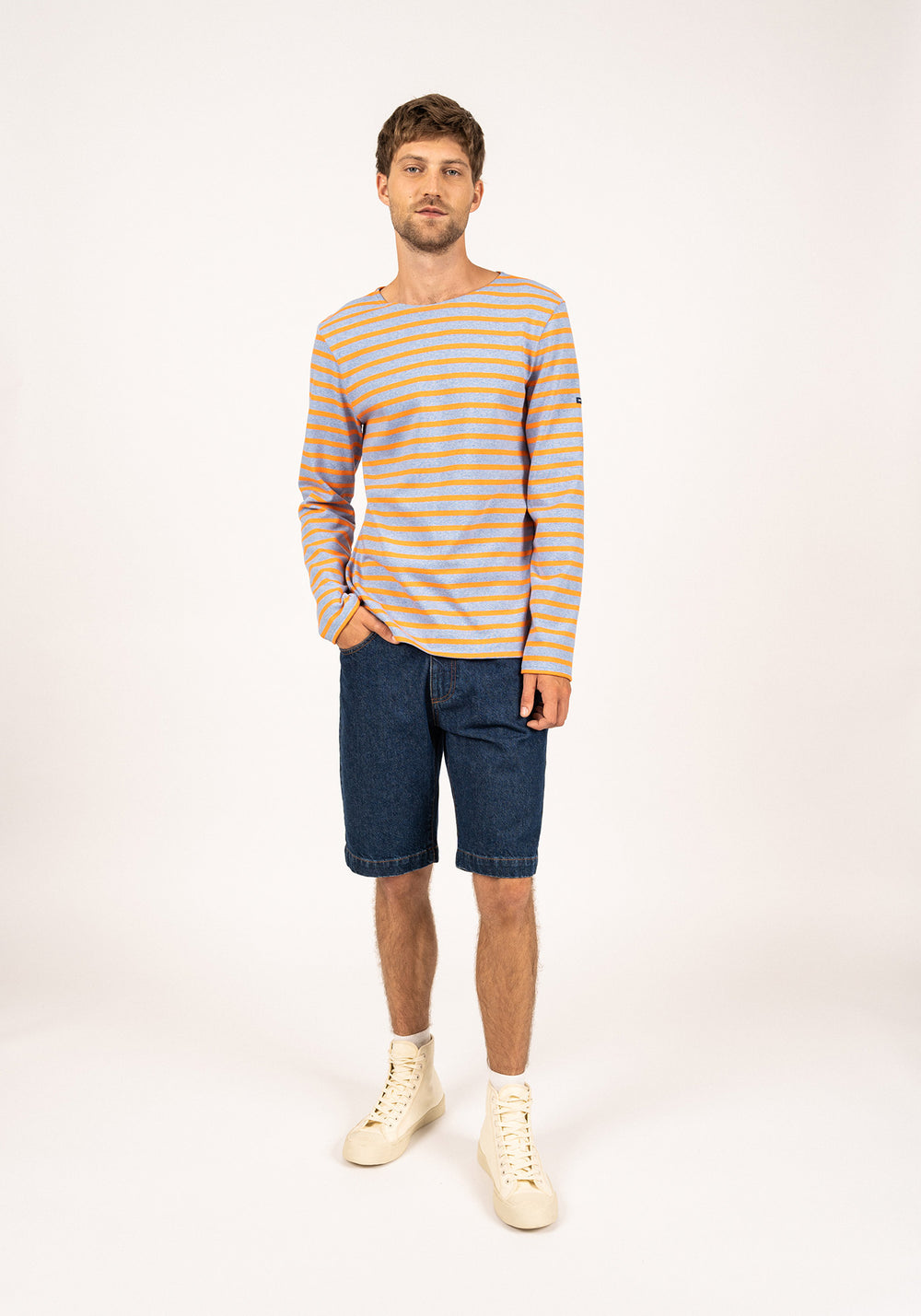 Marinière Méridien (DENIM/ORANGE FLUO)