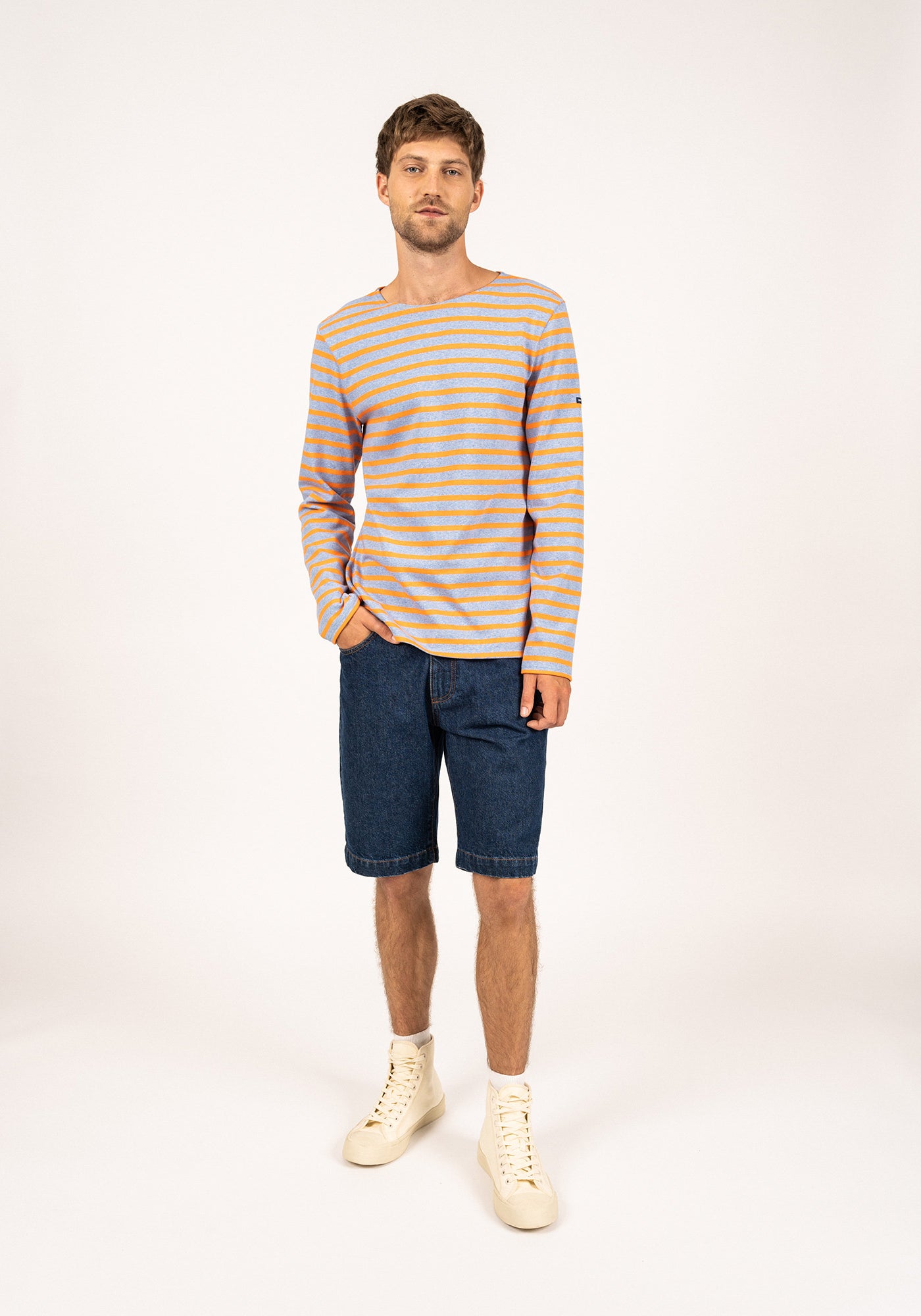 Marinière Méridien (DENIM/ORANGE FLUO)