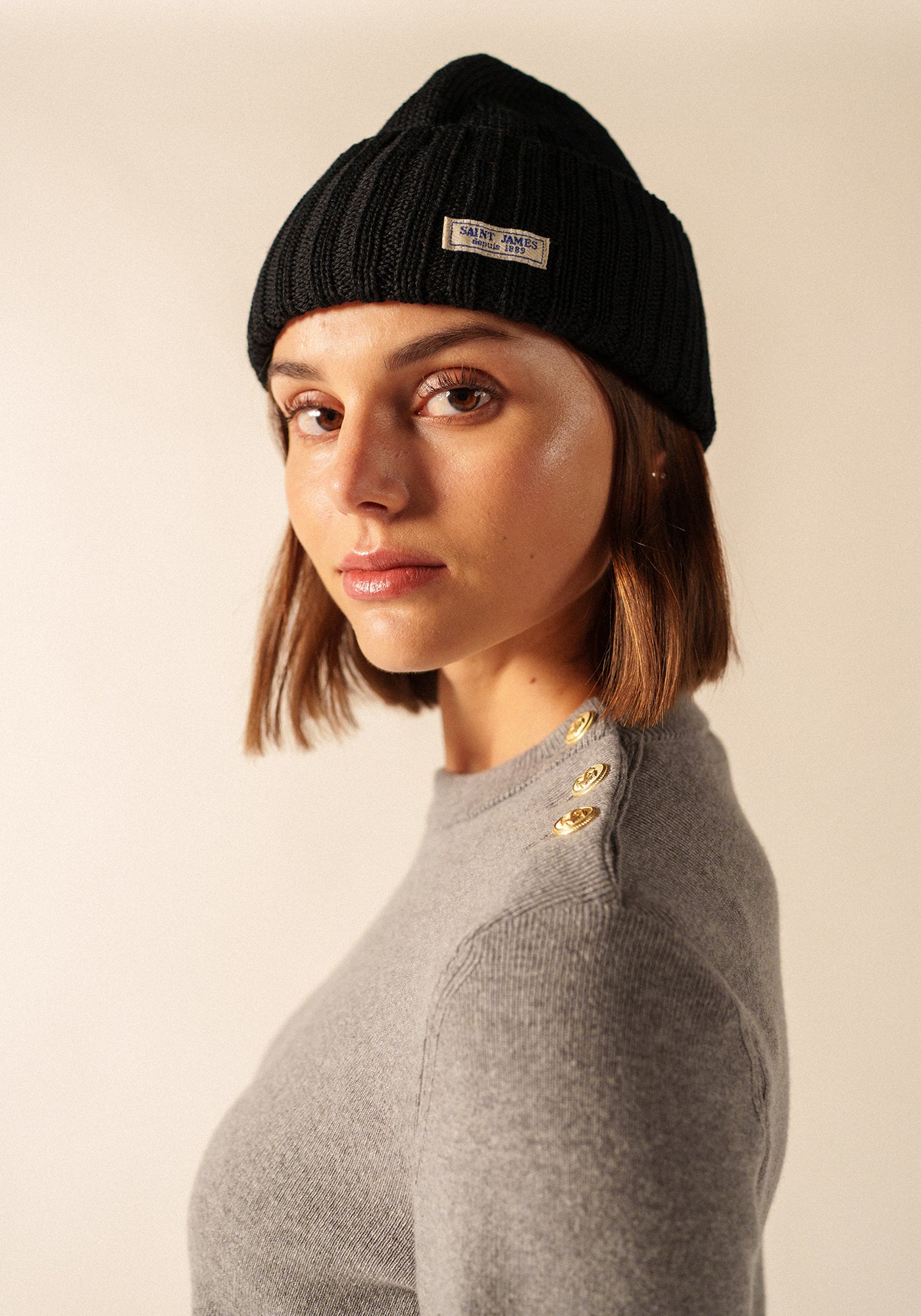 Bonnet Barbaresque - en laine (NOIR)