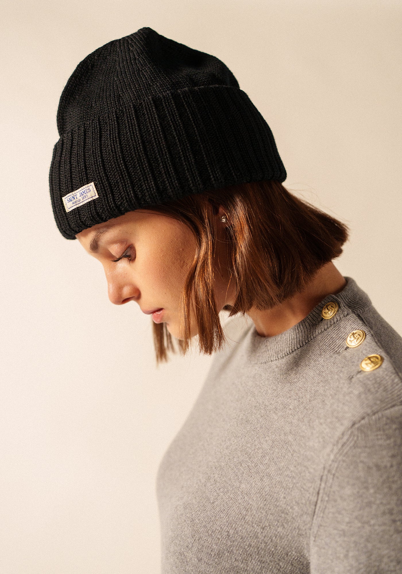 Bonnet Barbaresque - en laine (NOIR)