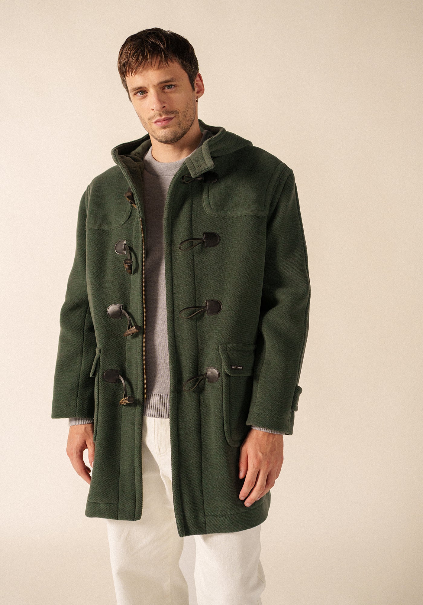 Duffle-coat Saturne - en drap de laine (VEGETAL)
