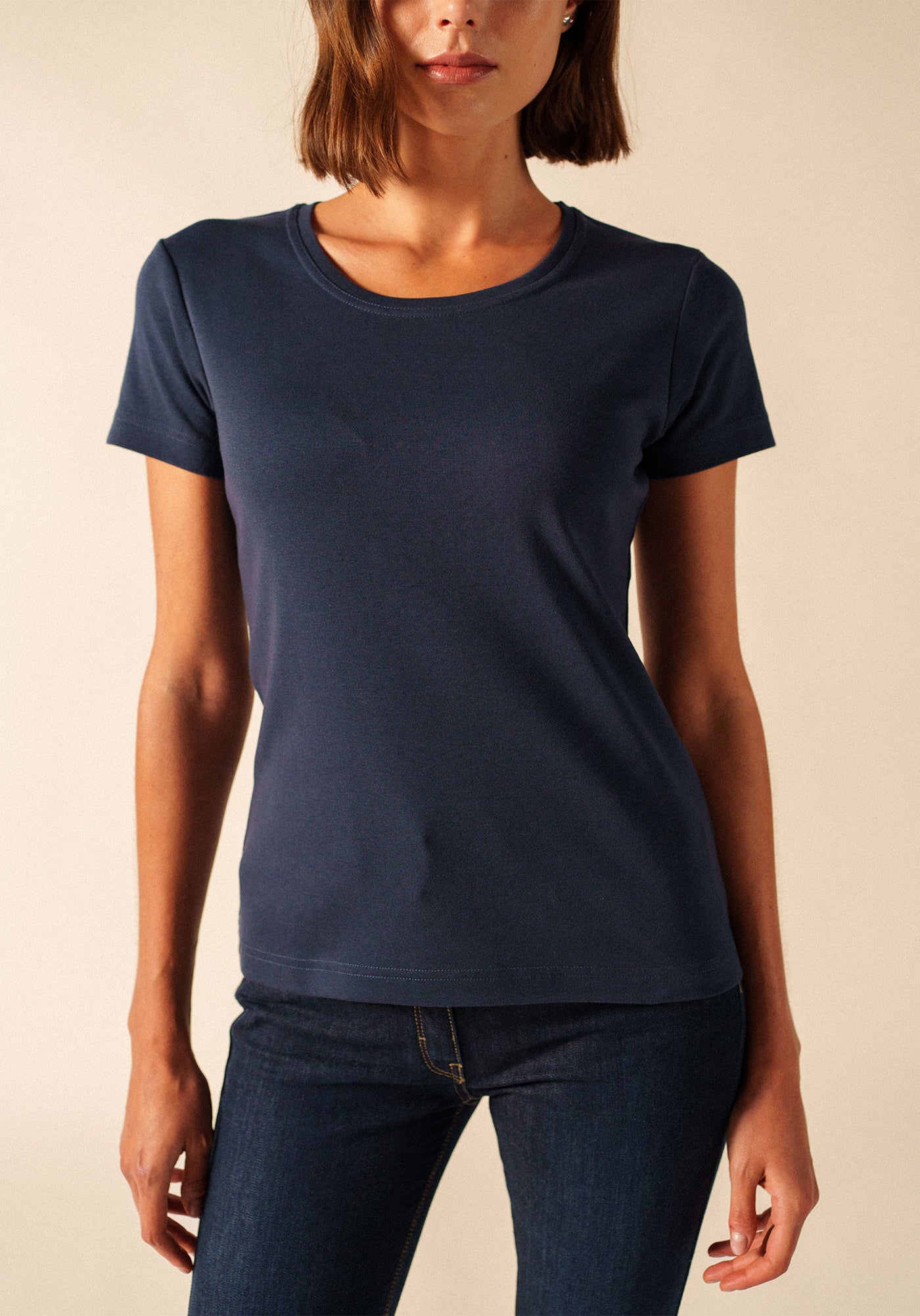 T-shirt manches courtes avec col en V orange foncé femme | Morgan T-shirt manches courtes avec col en V orange foncé femme | Morgan