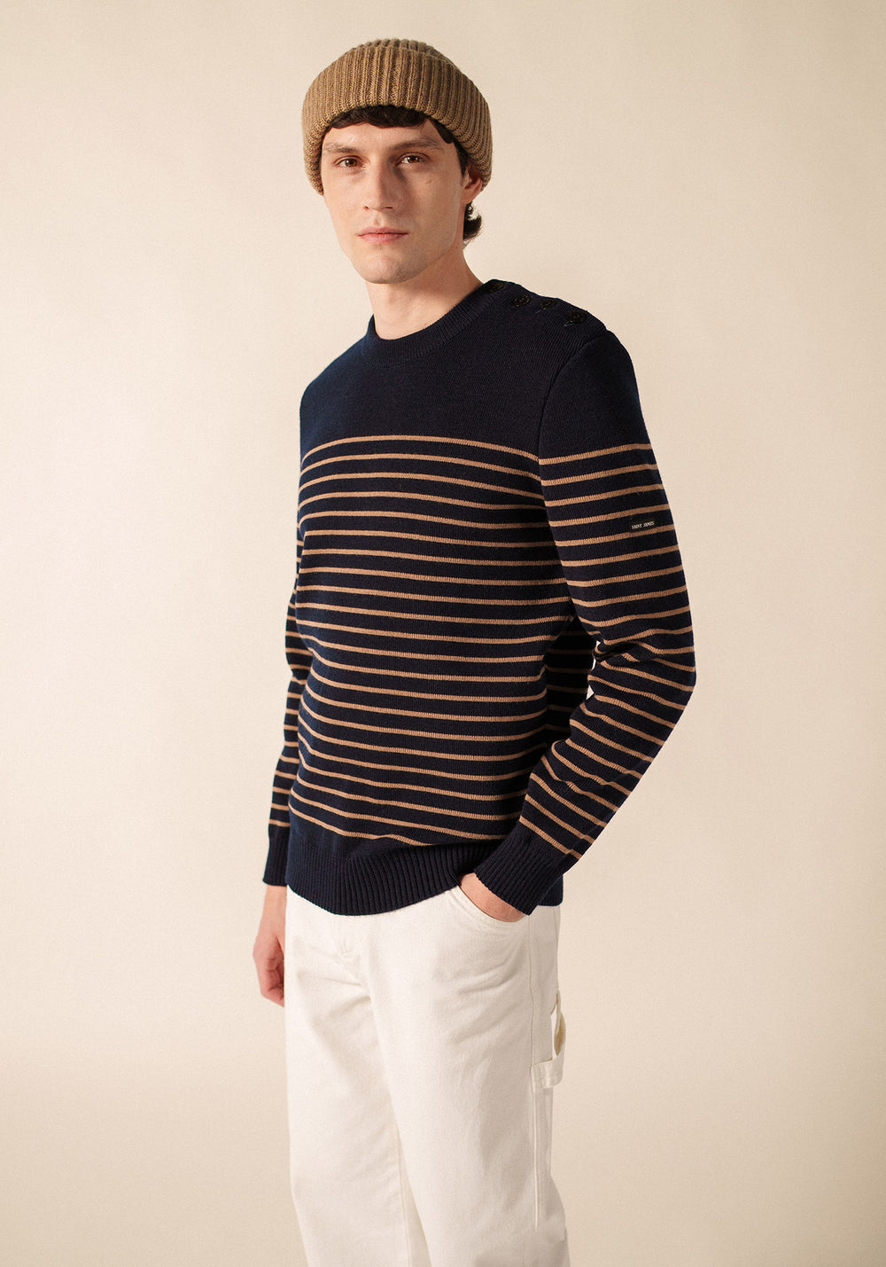 Pull marin Binic (MARINE/BEIGE FONCE)
