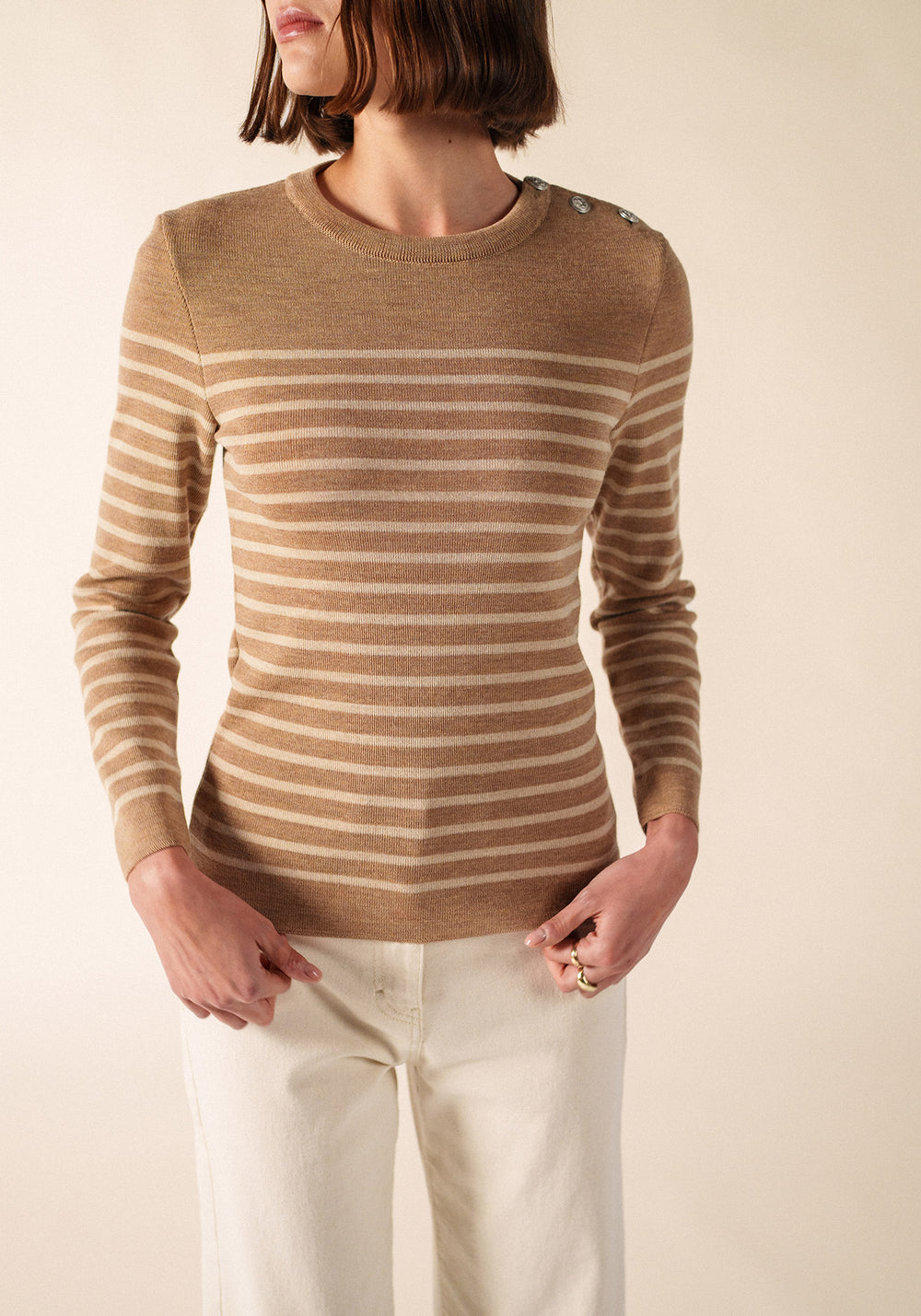 Pull marin Marée (BEIGE FONCE/BEIGE)