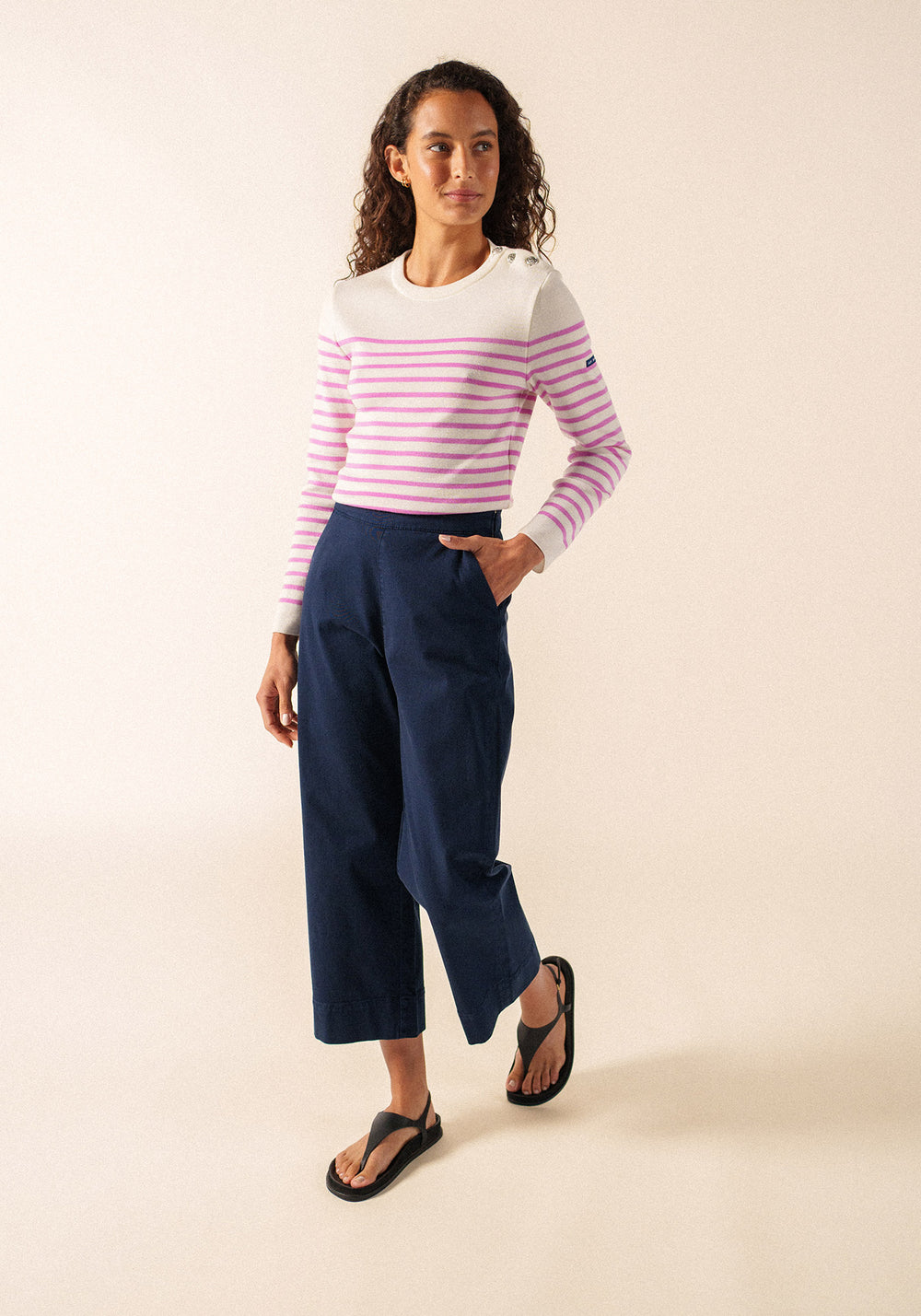 Pull marin Marée (BLANC/NACRE)