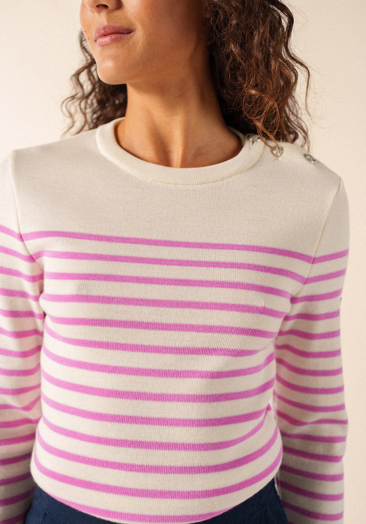 Pull marin Marée (BLANC/NACRE)