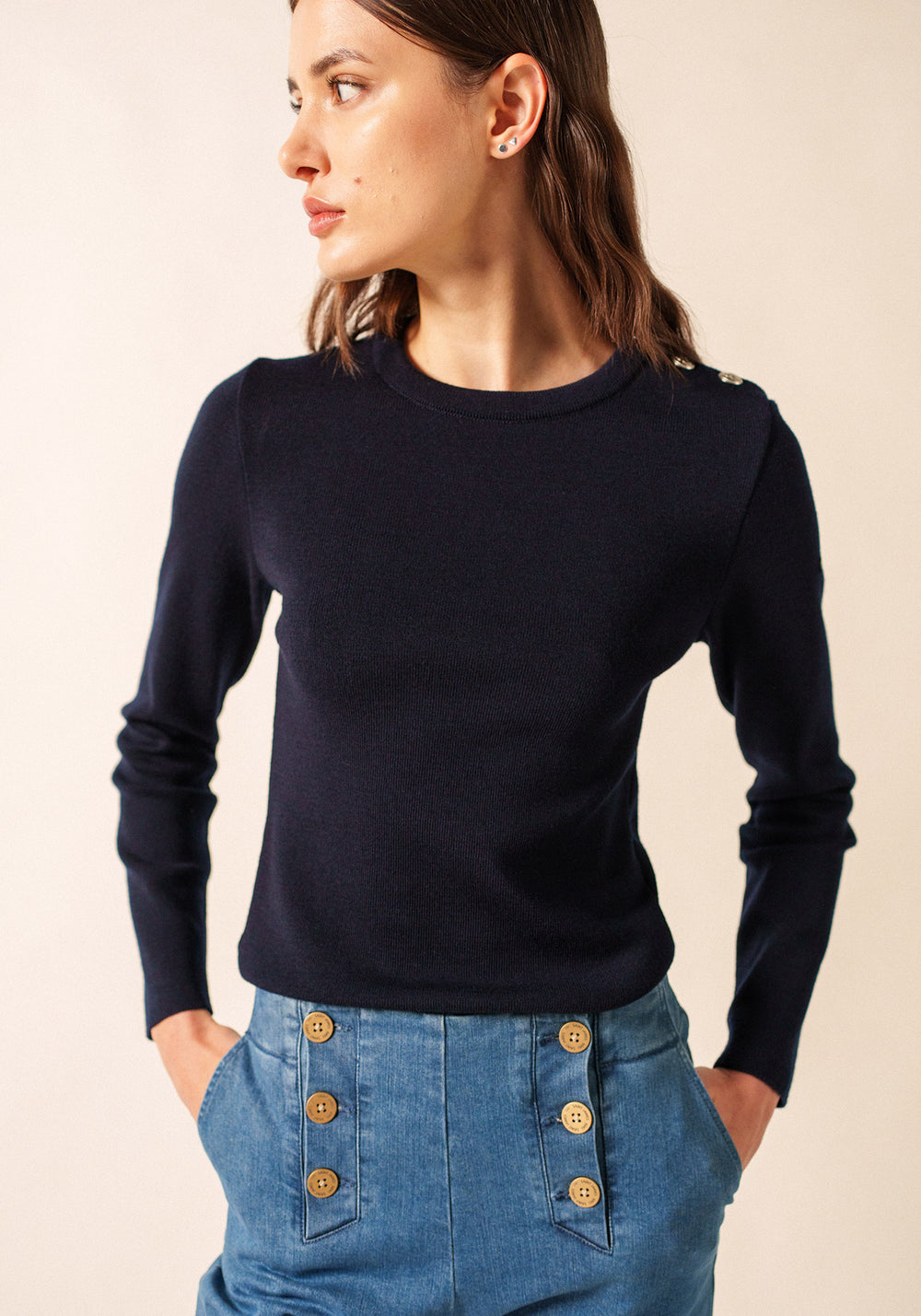 Pull Marée & bracelet Bouton
