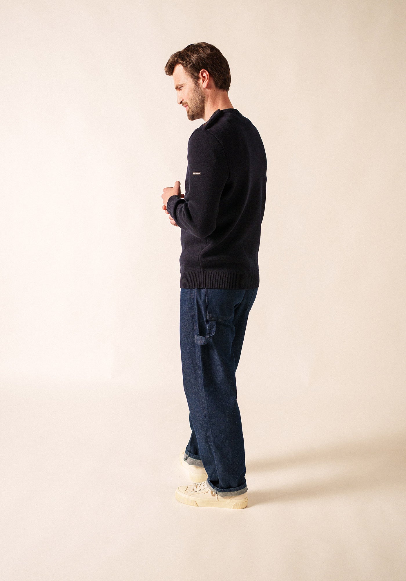 Pull marin uni Cancale - coupe confort (NAVY)