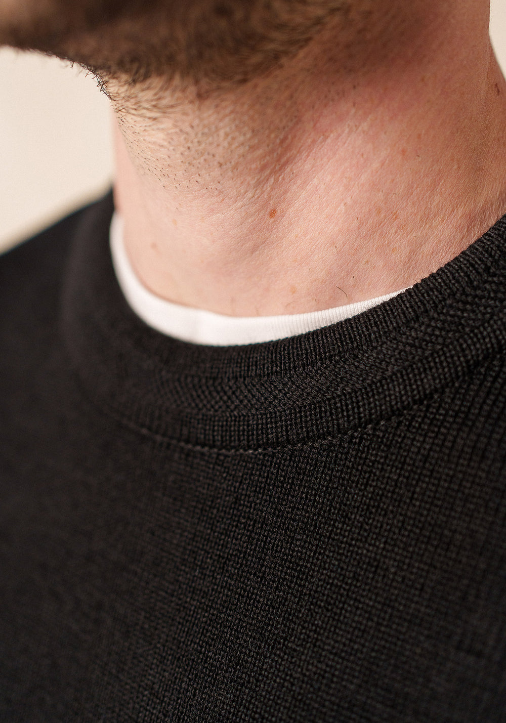 Pull marin Locronan - en laine (NOIR)