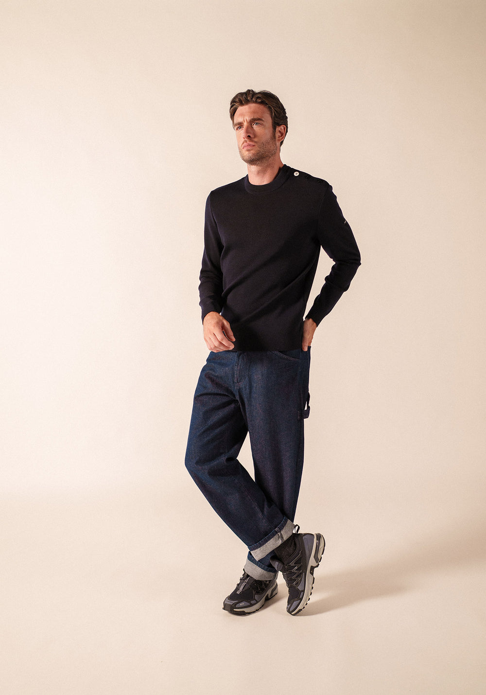 Pull Mondiovision Bretagne (NAVY/MULTICO)