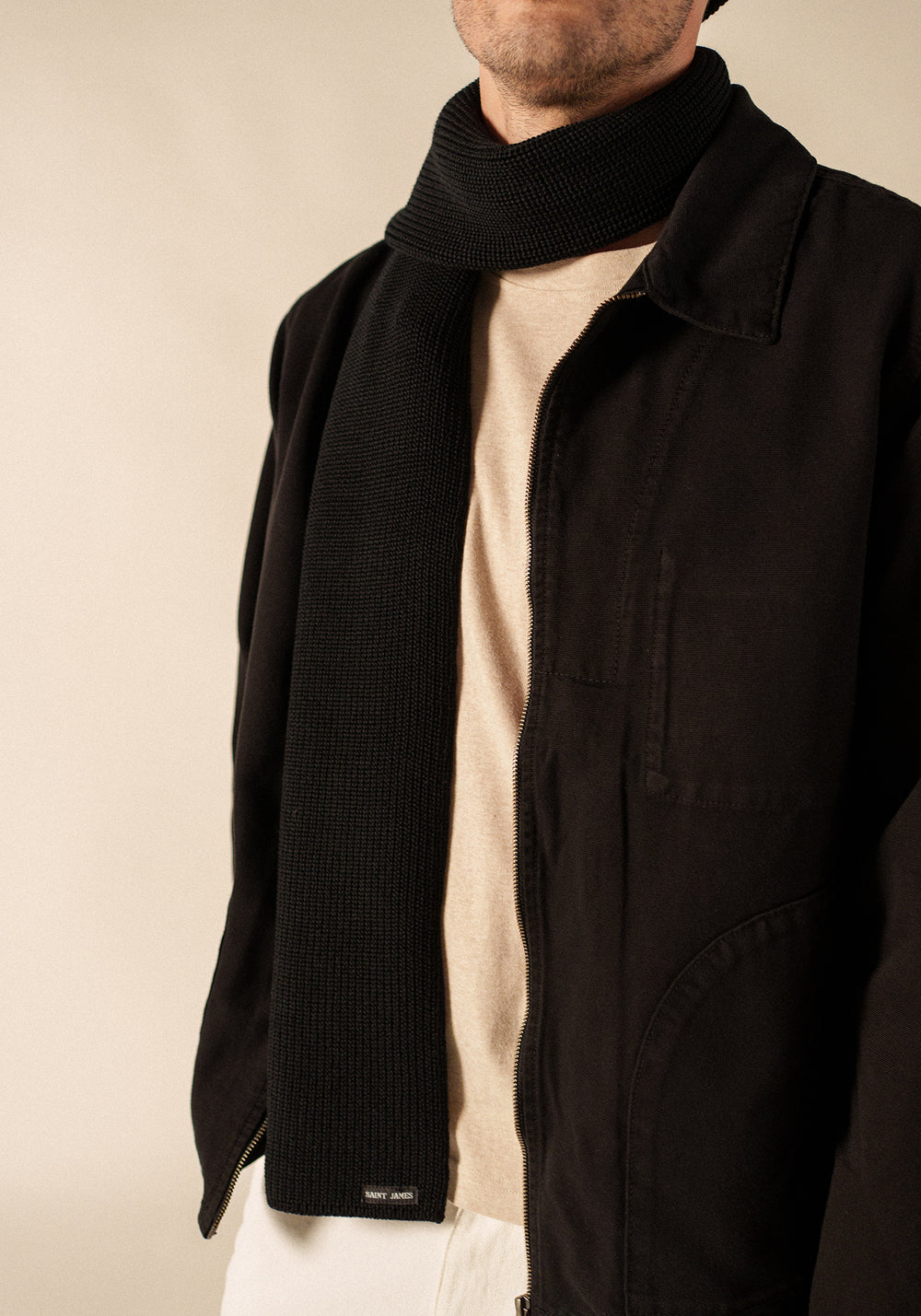 Echarpe Canoe - en laine (NOIR)