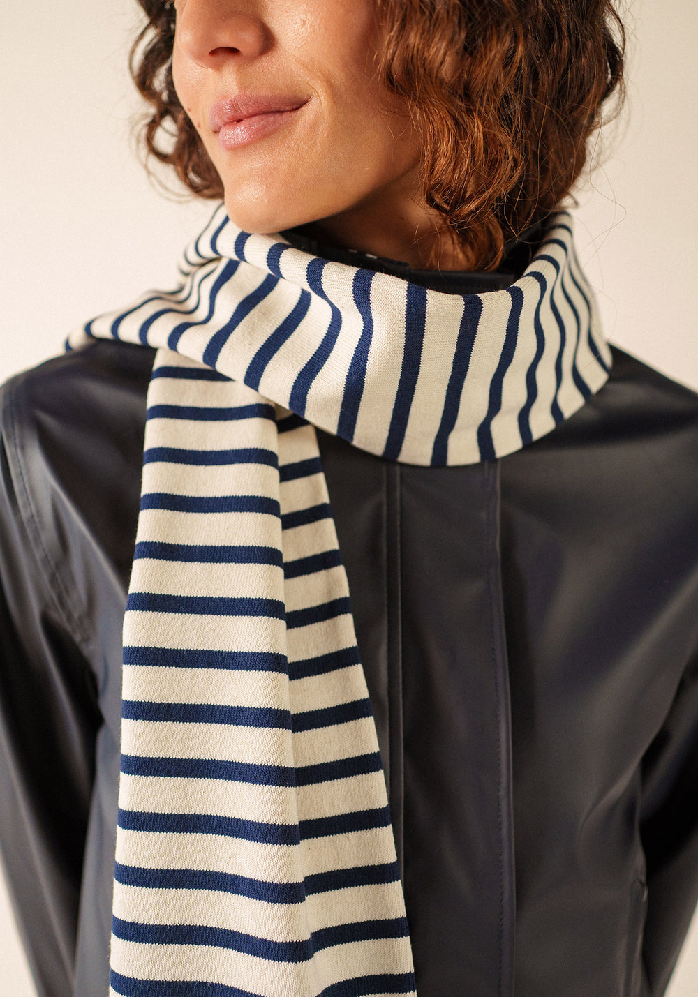 Echarpe Adam (ECRU/MARINE)