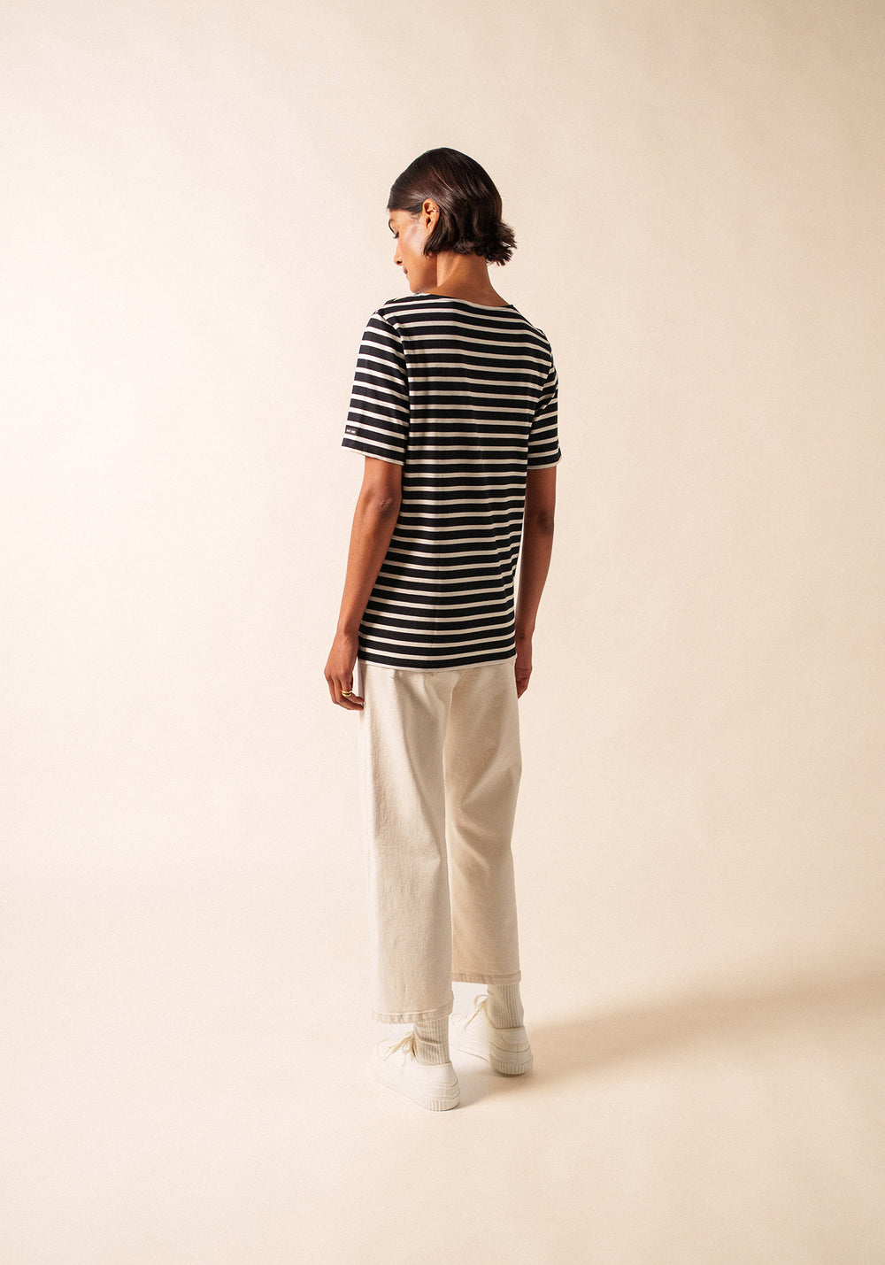 Marinière Levant - manches courtes (NOIR/ECRU)