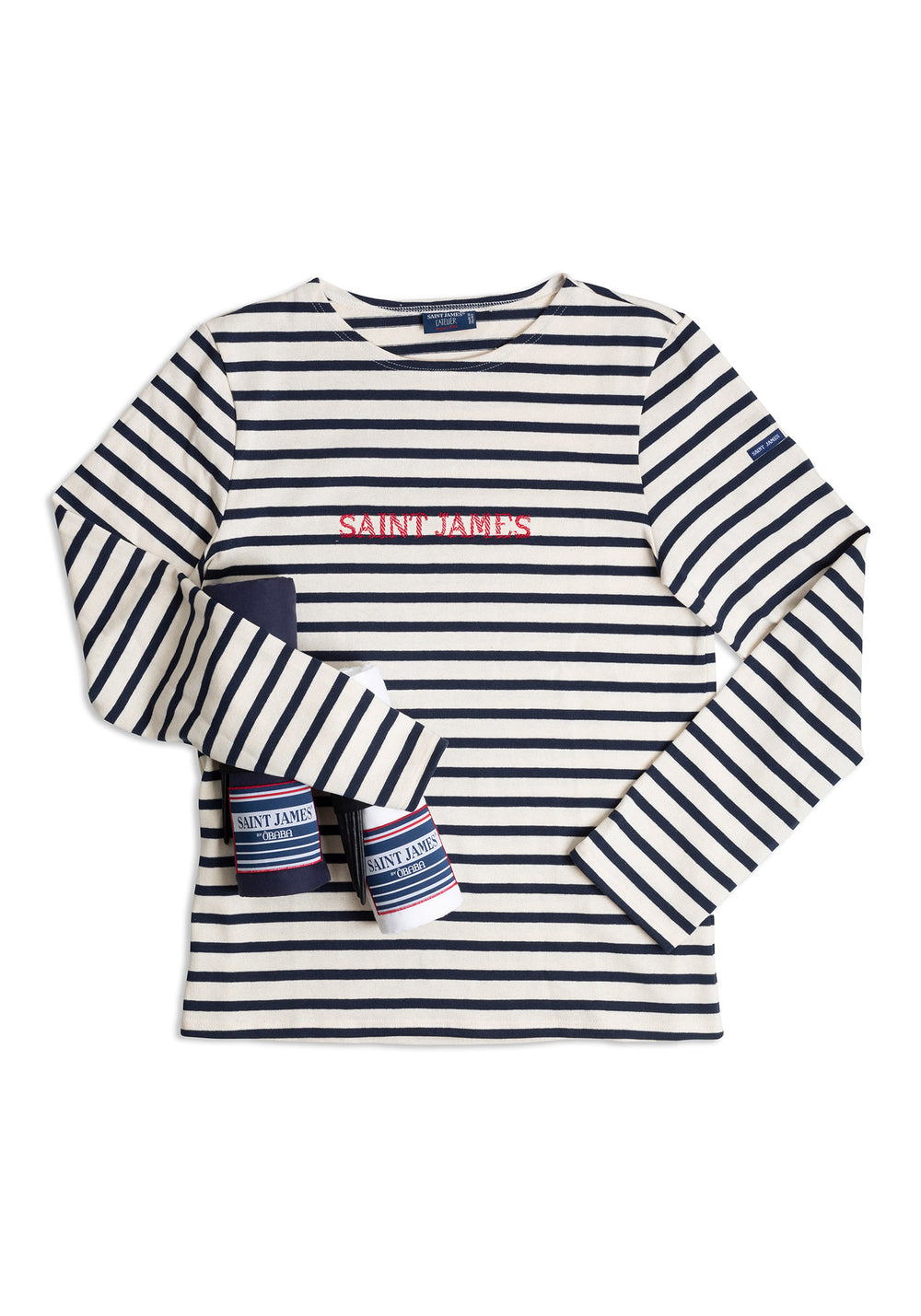 Drap de plage XXL en voile de coton léger - SAINT JAMES x ÔBABA (Blanc)